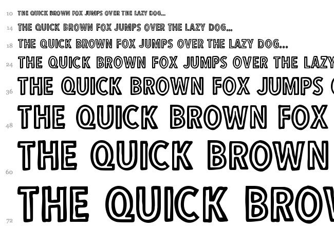 Output font waterfall