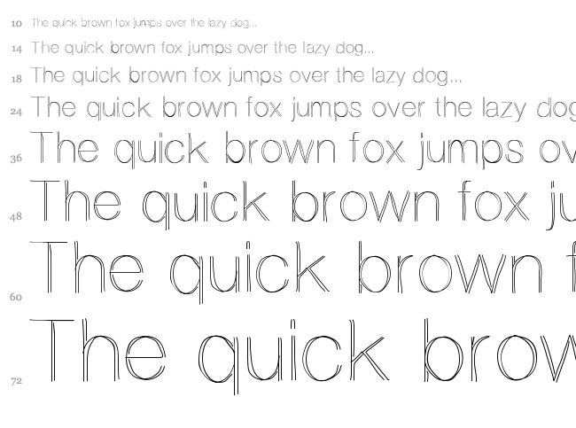 Ovrlap font waterfall