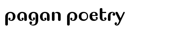 Pagan Poetry font