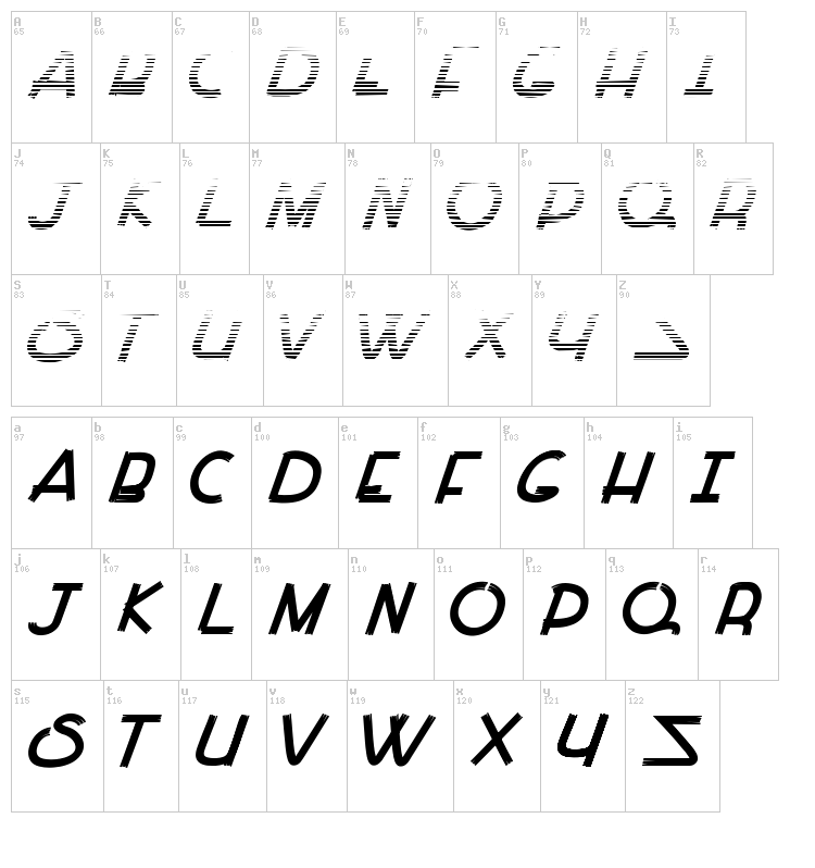 Paint all Time font map