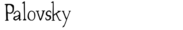 Palovsky font