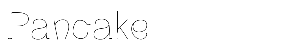 Pancake font