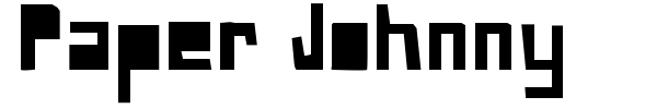 Paper Johnny font