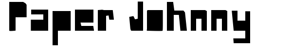 Paper Johnny font preview