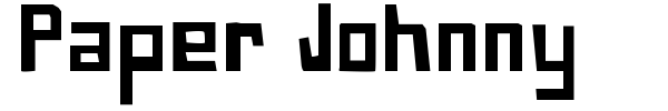 Paper Johnny font preview