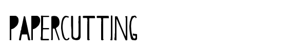 Papercutting font
