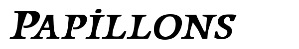 Papillons font preview