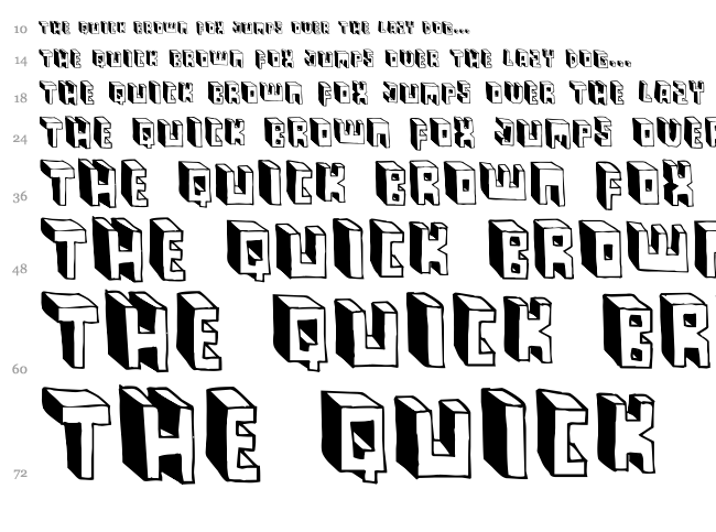 Pastas Black font waterfall