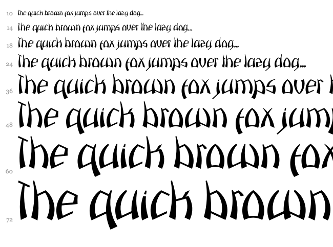 Pazuzu font waterfall
