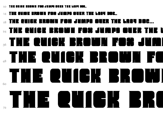 Peep font waterfall