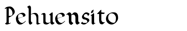 Pehuensito font