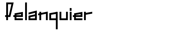 Pelanquier font preview