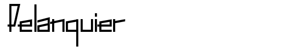 Pelanquier font preview
