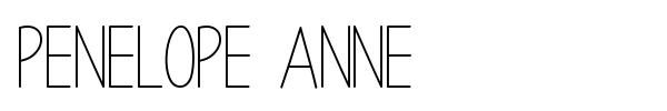 Penelope Anne font