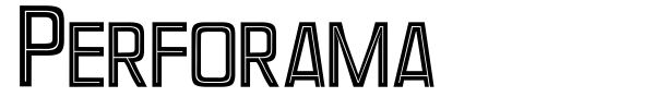 Perforama font