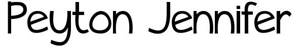 Peyton Jennifer font