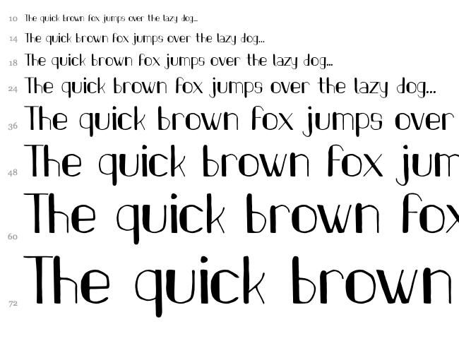 Pinon font waterfall