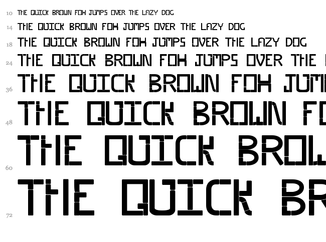 Piped font waterfall