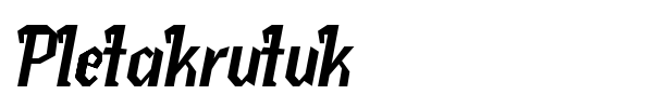 Pletakrutuk font