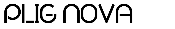 Plig Nova font