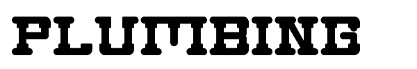 Plumbing font