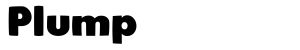 Plump font