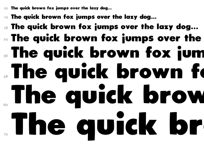 Plump font waterfall