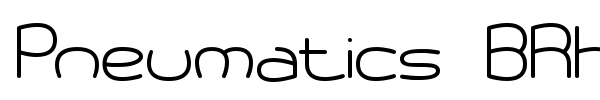 Pneumatics BRK font preview