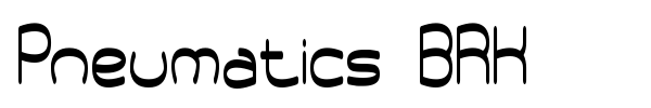 Pneumatics BRK font preview
