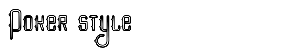 Poker style font