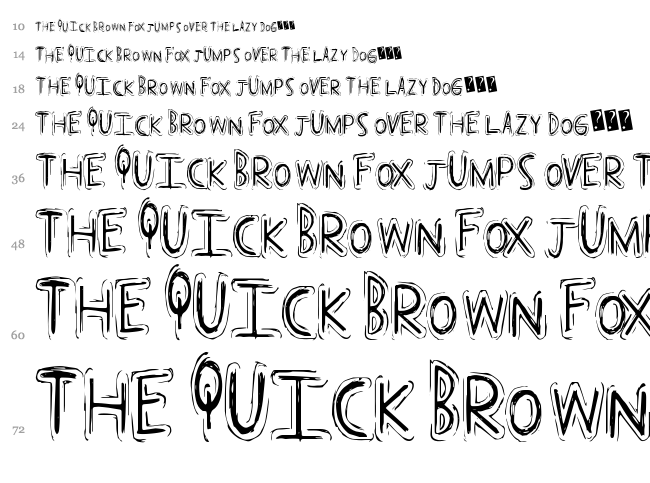 PopCap font waterfall