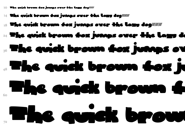 Popular Culture font waterfall
