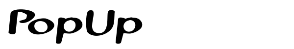 PopUp font