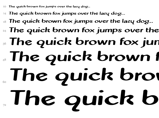 PopUp font waterfall