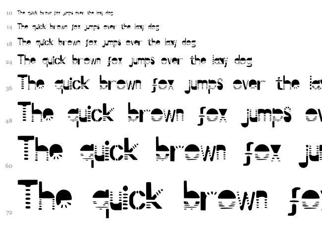 Portal font waterfall