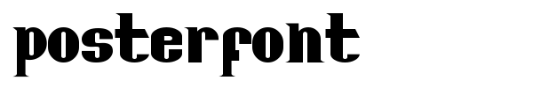 Posterfont font