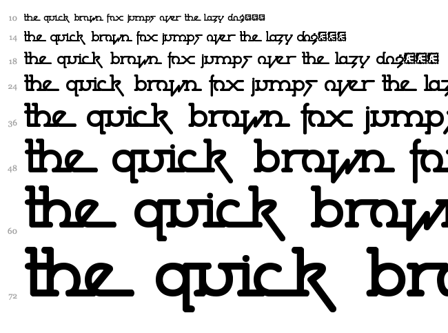 Powderworks BRK font waterfall