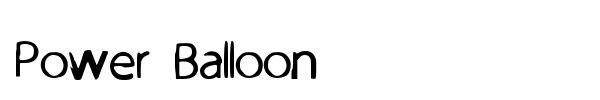 Power Balloon font