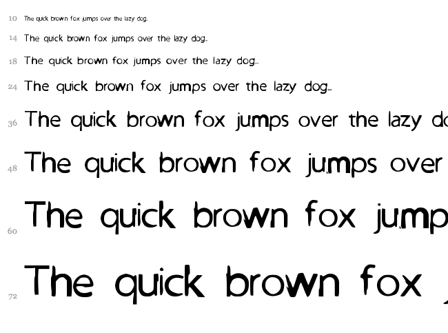 Power Balloon font waterfall