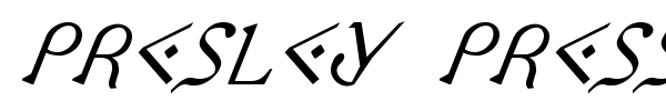Presley Press font