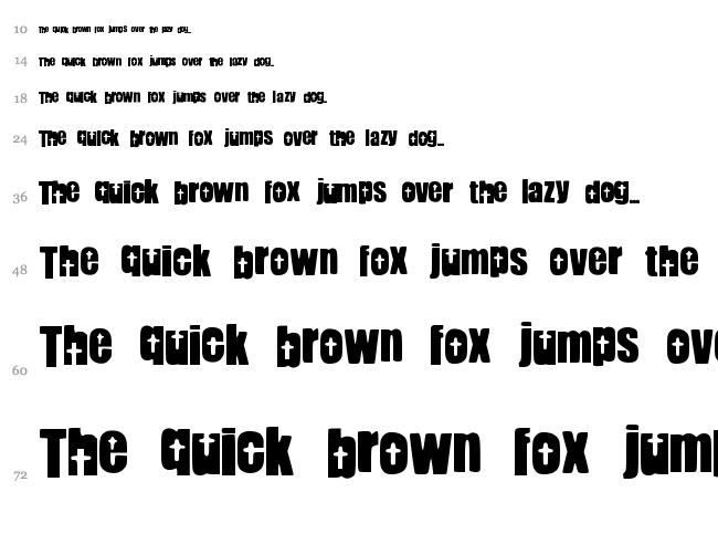 Pretty Things font waterfall