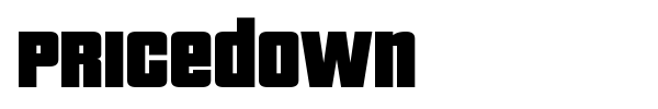 Pricedown font