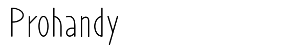 Prohandy font