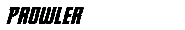 Prowler font preview