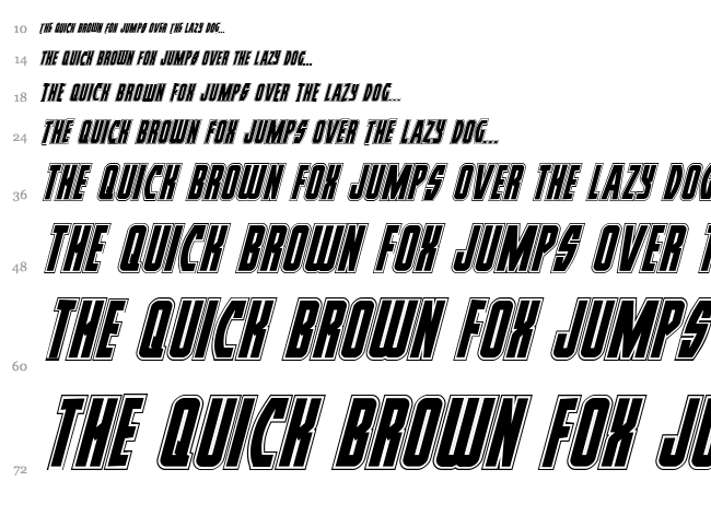 Prowler font waterfall