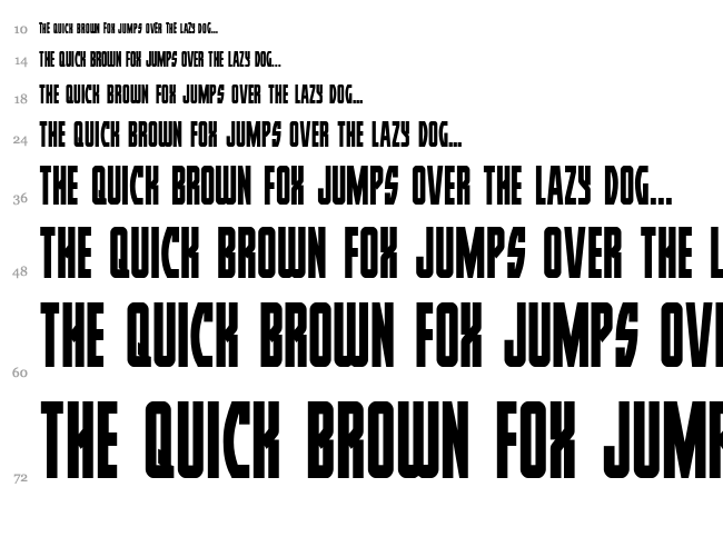 Prowler font waterfall