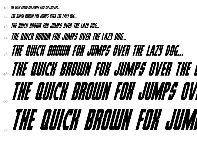 Prowler font waterfall