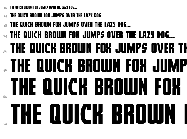 Prowler font waterfall