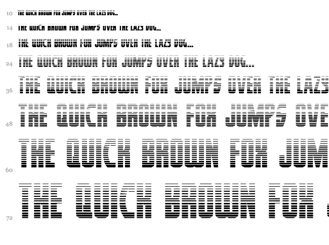 Prowler font waterfall