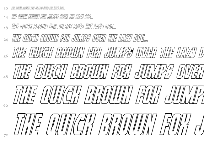 Prowler font waterfall